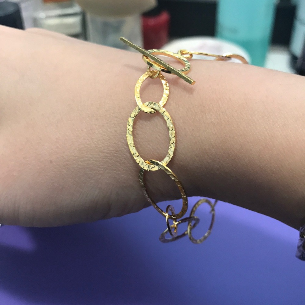 Magnolia Silver Bracelet Dipped In 24k Gold - image 3